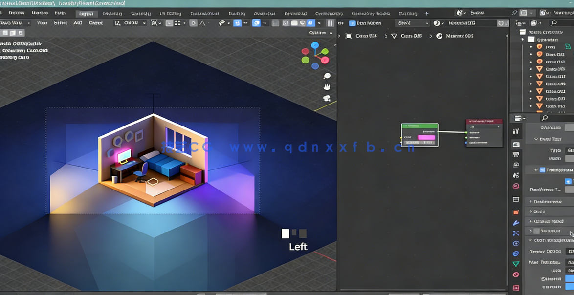 Blender 3.3中低多边形室内建模设计技术视频教程(图2)