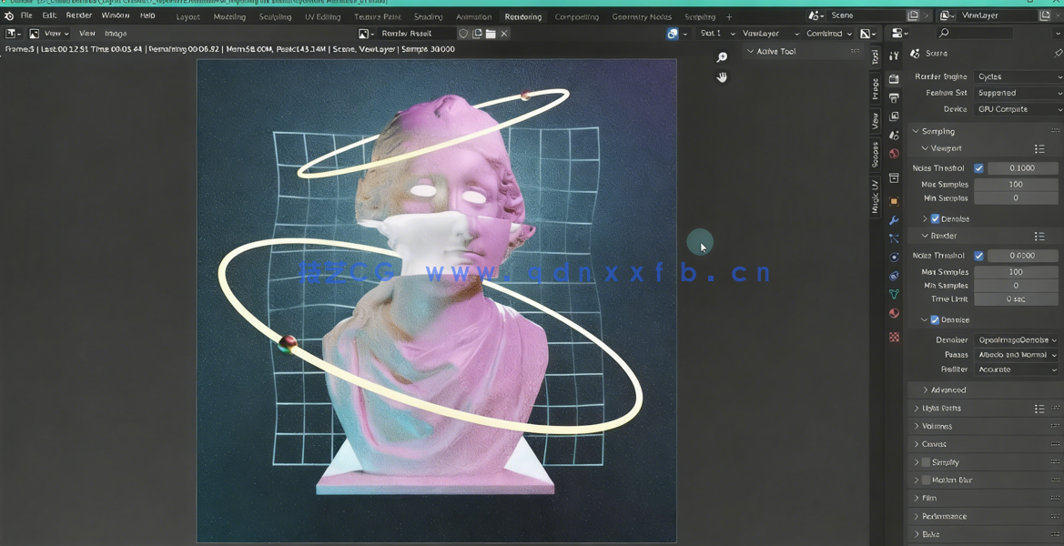 Blender复古霓虹波动画实例制作视频教程(图2)