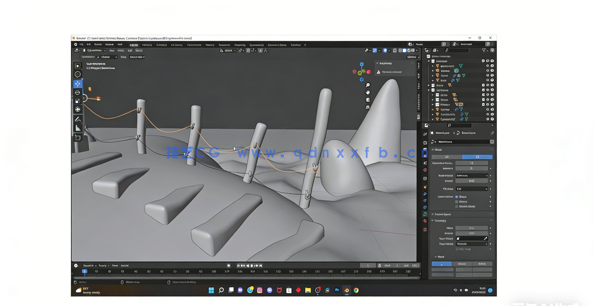 Blender灯塔场景风格化建模实例制作视频教程(图3)