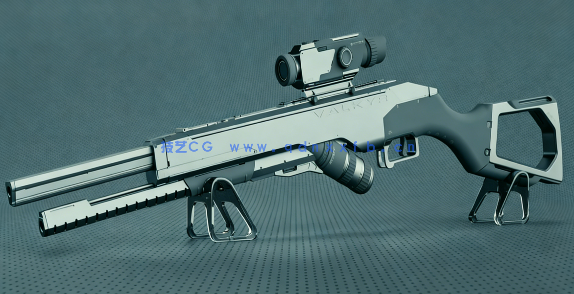 Blender狙击枪硬表面建模游戏资产制作流程视频教程(图3)