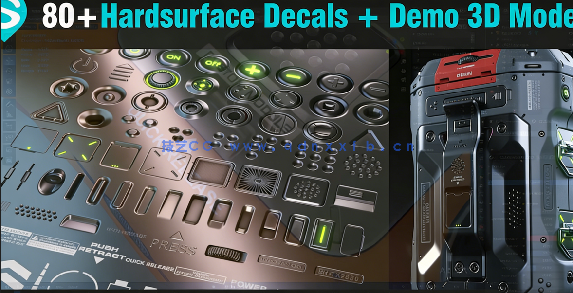Blender科幻遥控器硬表面建模设计视频课程(图4)