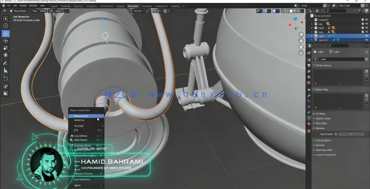  Blender科幻战争机器人完整建模技术视频课程(图4)