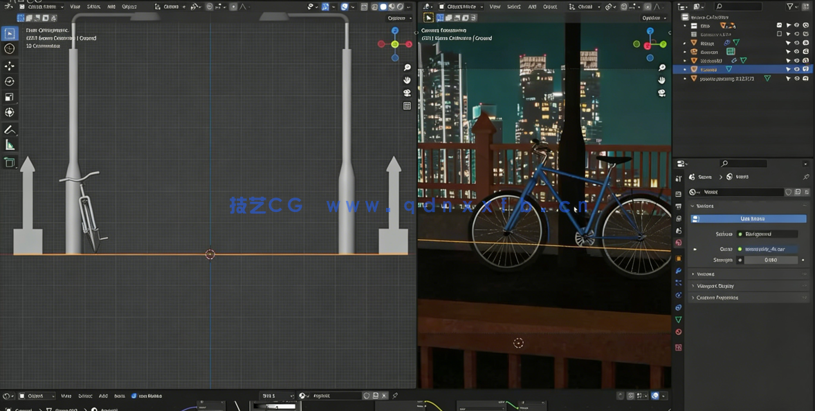 Blender自行车场景实例制作视频课程(图3)