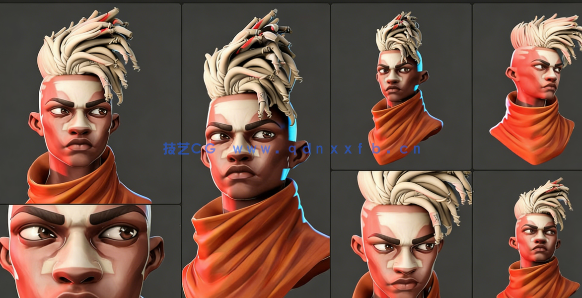 Blender英雄联盟游戏角色时间刺客EKKO制作视频课程 (图2)