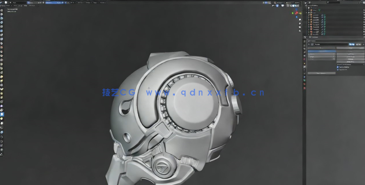 Blender科幻头盔建模实例制作视频教程 (图3)