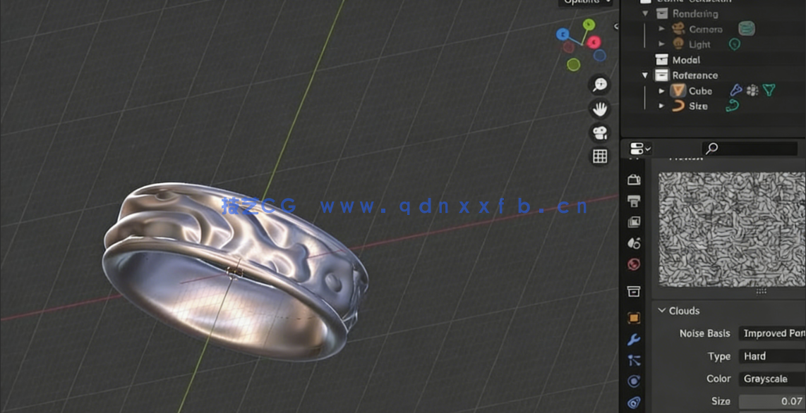 Blender使用纹理制作表面3D几何图形图案视频教程(图2)