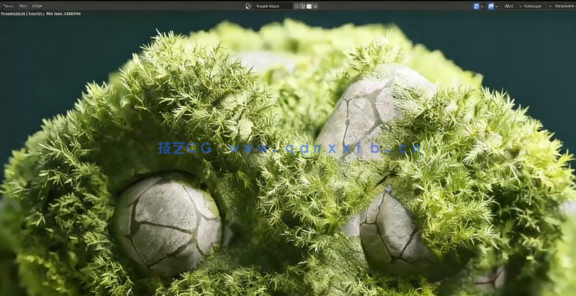 Blender使用插件制作苔藓与流水效果视频教程(图3)