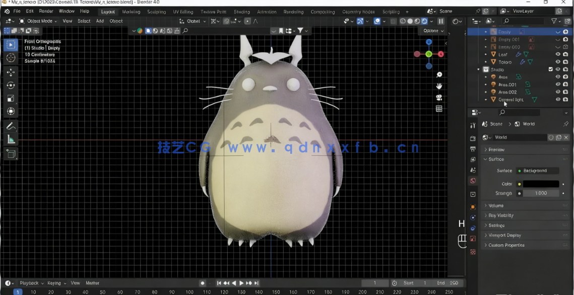 Blender 4吉卜力龙猫动漫角色制作流程视频教程(图2)