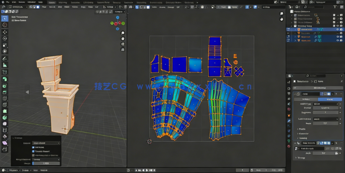 Blender 4.1城堡游戏资产纹理绘制视频教程(图4)