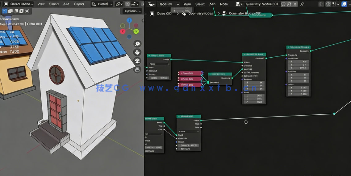 Blender 4几何节点制作程序化建筑视频教程(图3)