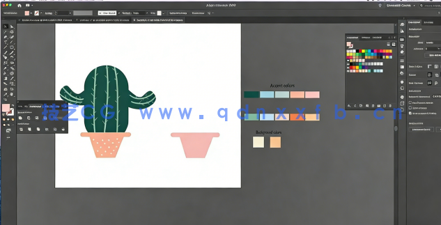 AI矢量平面可爱剪纸效果插图制作视频教程(图2)