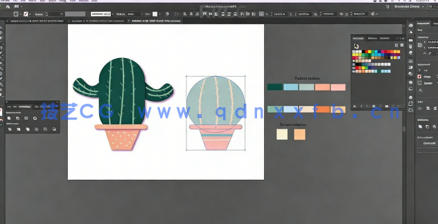 AI矢量平面可爱剪纸效果插图制作视频教程(图3)