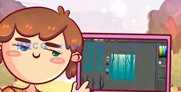 Illustrator制作梦幻剪影森林插图视频教程(图3)