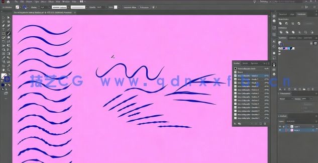  AI不规则矢量液体笔触视频教程带笔刷(图2)