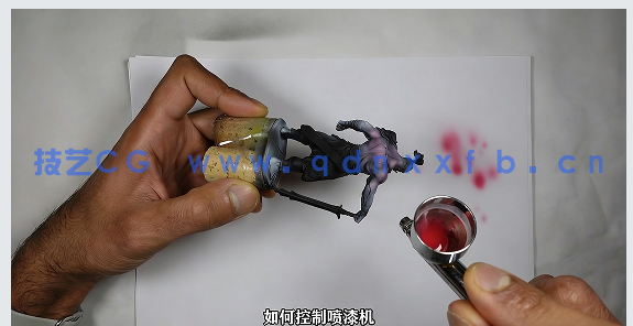 【中文字幕】如何组装和喷绘微缩模型雕塑手办视频教程(图4)