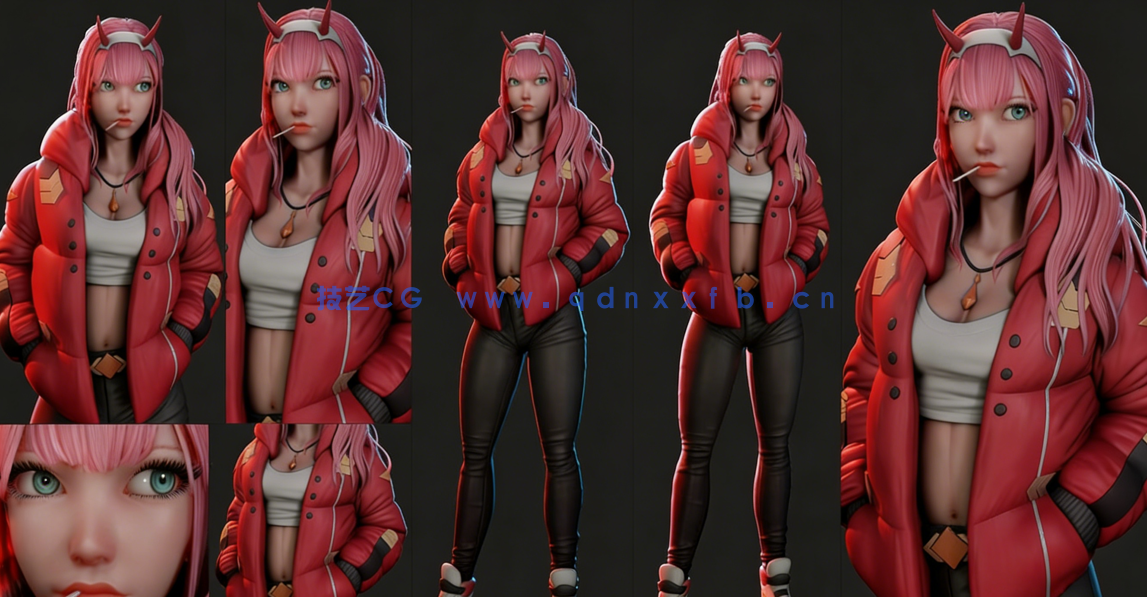 Blender动画角色02ZeroTwo实例制作流程视频课程(图2)