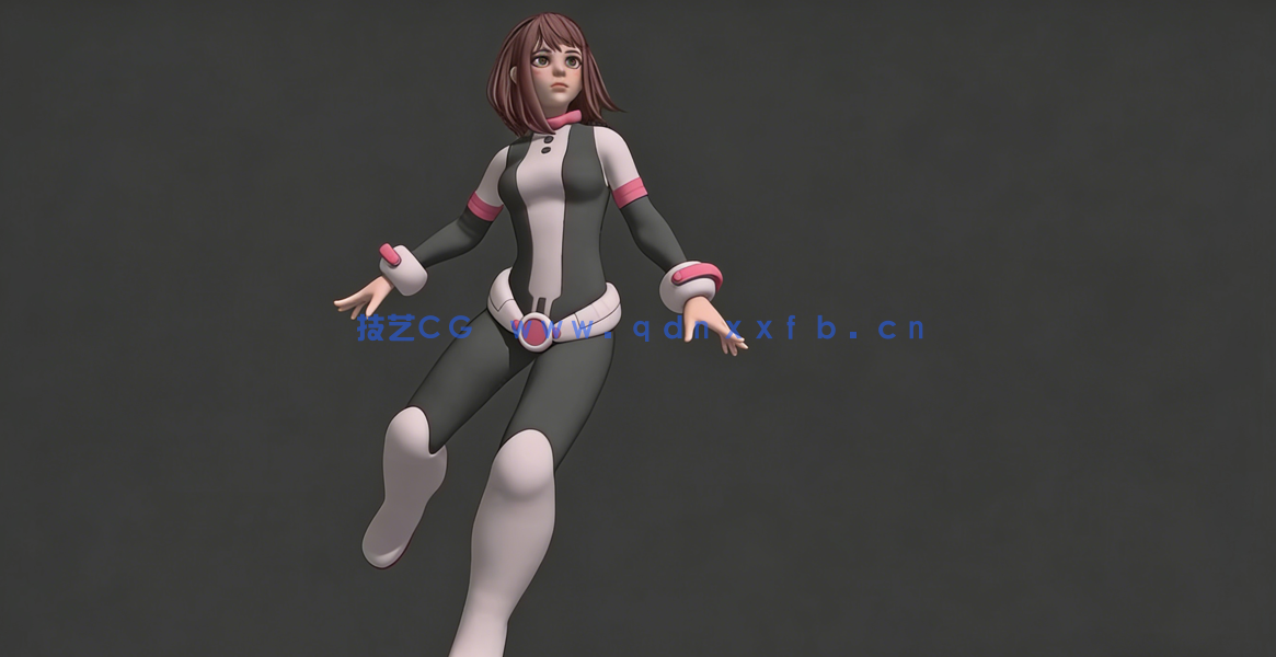 Blender我的英雄学院动漫角色丽日御茶子完整制作视频教程(图5)