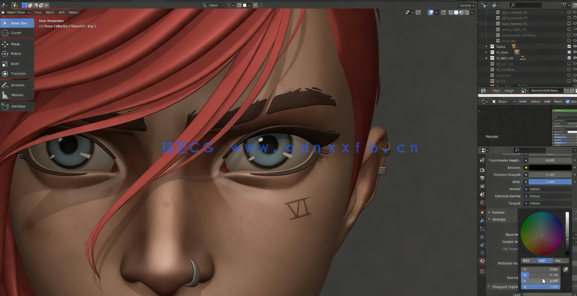  Blender英雄联盟游戏角色皮城执法官Vi制作视频课程 (图4)