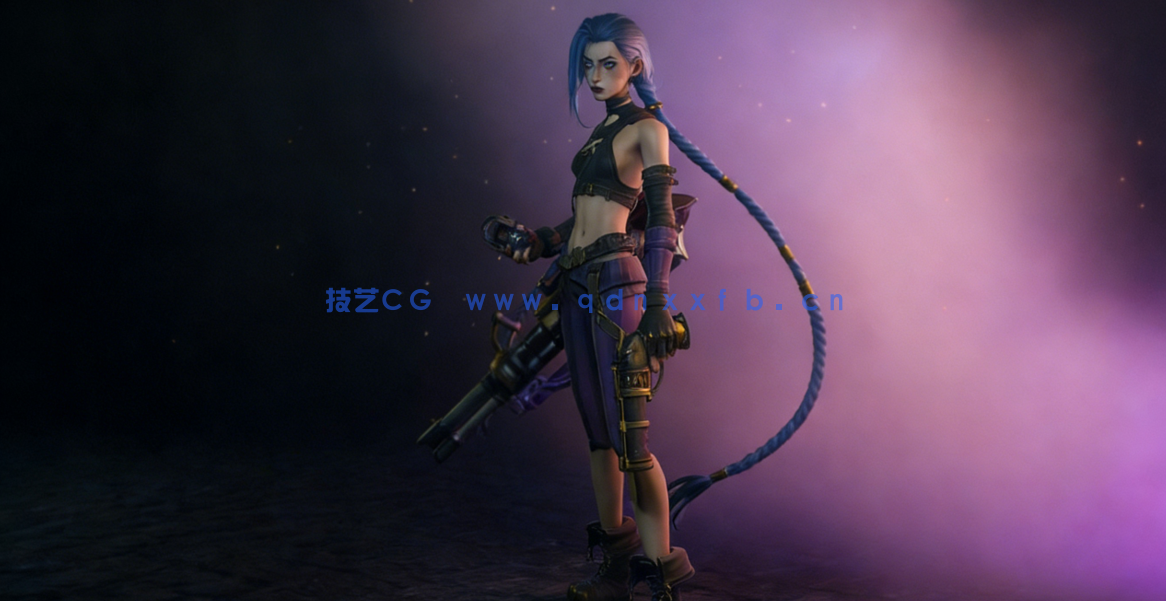 Blender机枪女战士游戏角色完整制作工作流程视频教程 (图4)