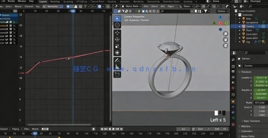 Blender钻戒动画实例制作训练视频教程(图2)