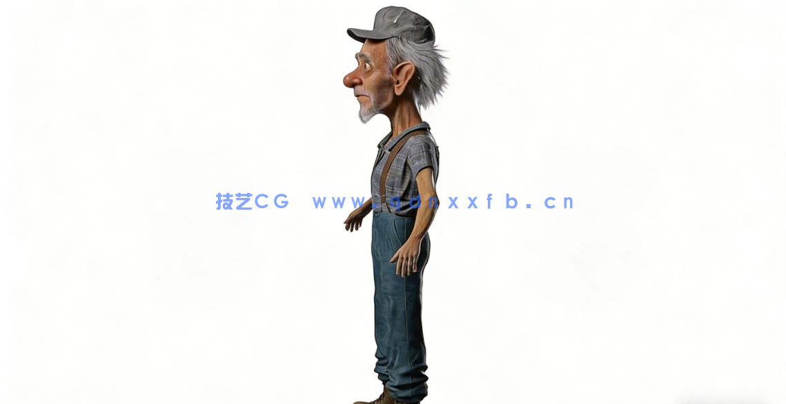 Blender超逼真老人角色雕刻建模完整制作流程视频教程(图4)