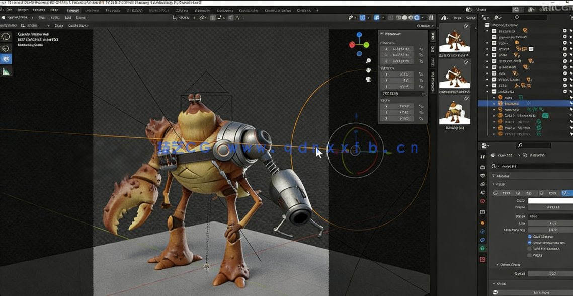 Blender与PS二维和三维角色设计视频教程(图6)