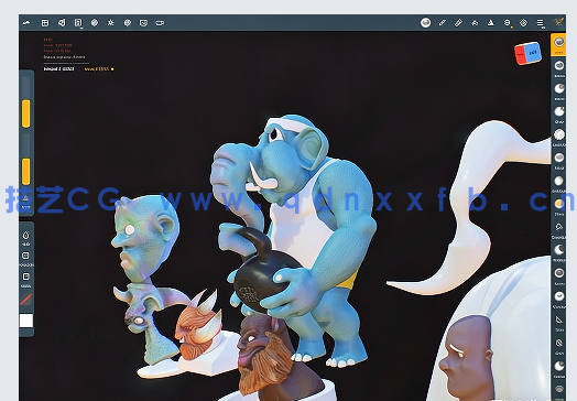 在iPad pro中使用Nomad Sculpt进行3D生物建模视频教程(图1)