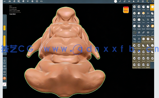 在iPad pro中使用Nomad Sculpt进行3D生物建模视频教程(图2)