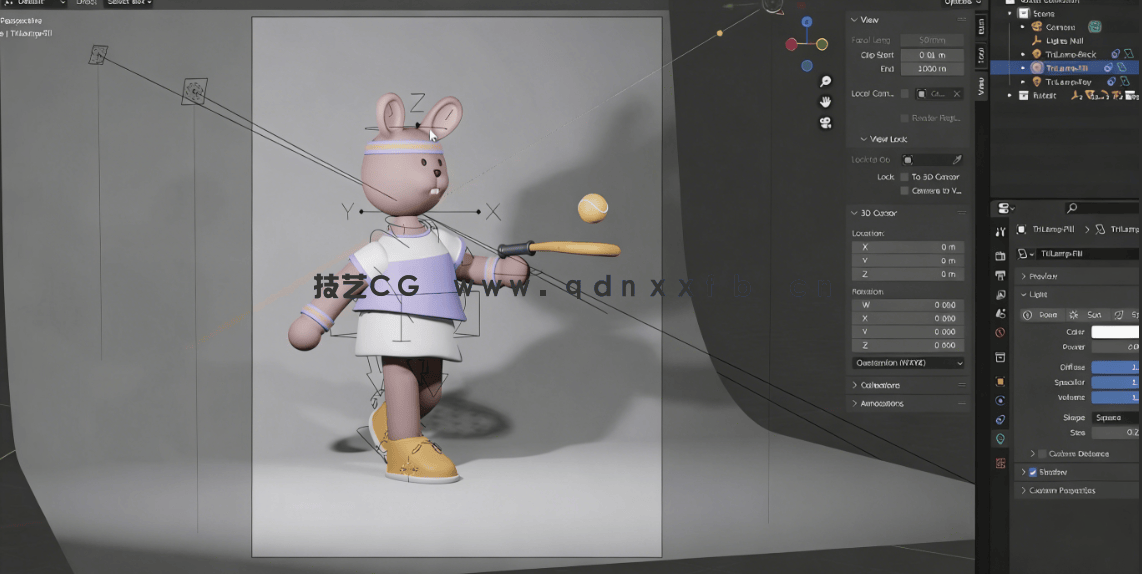 Blender中角色绑定装配与动画制作技术视频教程(图6)
