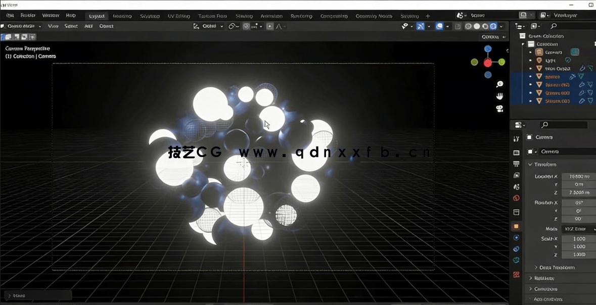 Blender抽象几何图形概念设计雕塑视频教程 (图6)
