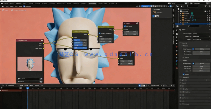  Blender《瑞克和莫蒂》动画角色建模制作视频教程(图4)
