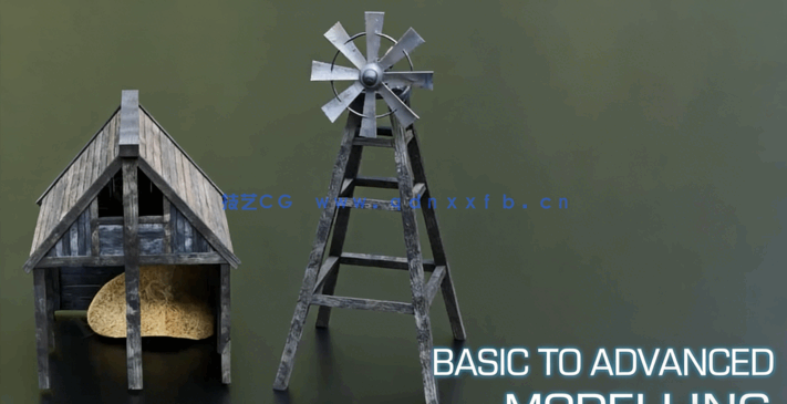 Blender 3.0中世纪农场环境场景完整实例制作训练视频教程(图2)