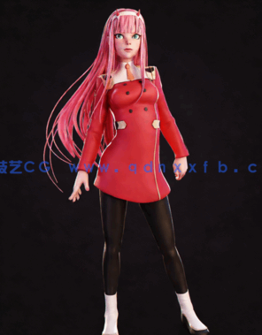 Darling in the Franxx动画Zero Two女性角色模型雕塑视频教程(图3)