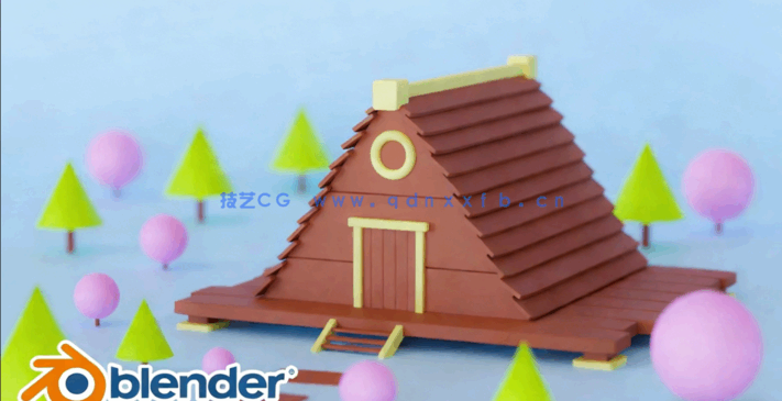 lender卡通木质小屋实例制作训练视频教程(图2)