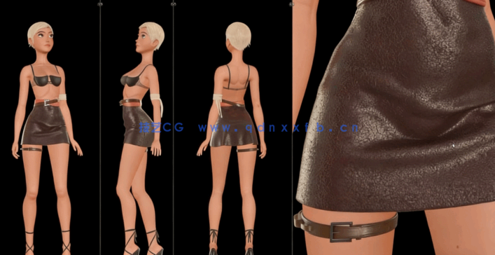 Blender女战士游戏角色完整制作工作流程视频教程 (图4)