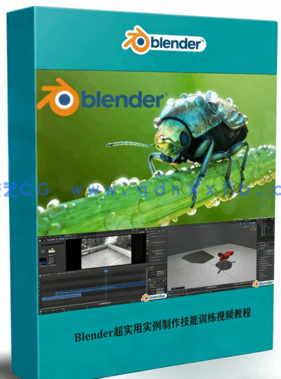 Blender超实用实例制作技能训练视频教程 (图1)
