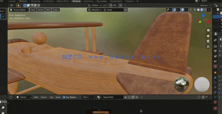 Blender玩具飞机建模动画实例制作视频教程 (图5) Blender玩具飞机建模动画实例制作视频教程 (图5)