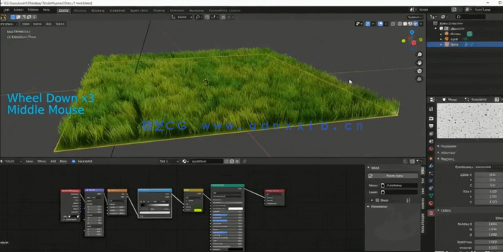  Blender山水云草自然环境实例制作视频教程 (图3)