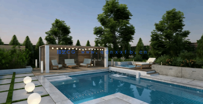 20个小型花园场景3D模型Archmodels Vol.248(图3)