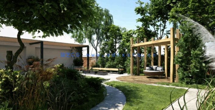 20个小型花园场景3D模型Archmodels Vol.248(图6)