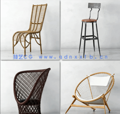 椅子座椅3D模型 Archmodels Vol.135(图5)