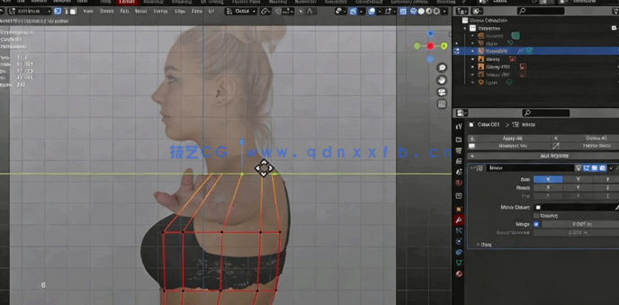 Blender 4编辑模式设置与人体建模训练视频教程(图6)