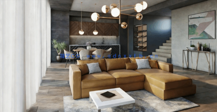 室内沙发3D模型 Evermotion – Archmodels Vol.245(图1)