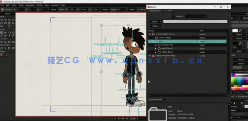【中文字幕】Moho Pro可完整旋转360° 角色骨骼绑定系统制作视频教程(图3)