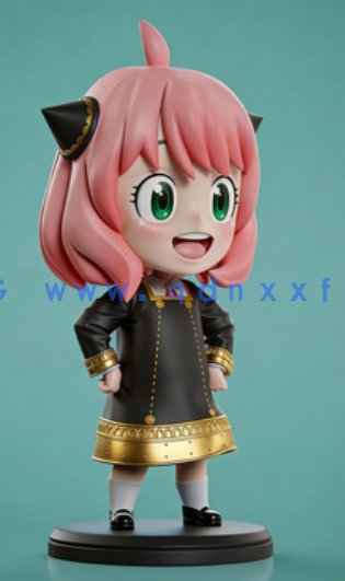 [3D打印人物] 阿尼亚福杰Anya ChibiQ版《间谍过家家》动漫角色雕刻手办3D(图2)