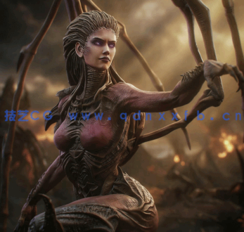 [3D打印人物] 凯瑞甘刀锋女王Kerrigan站姿《星际争霸》游戏角色雕刻手办3D(图1)