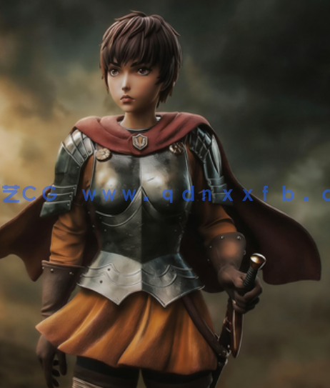 [3D打印人物] 卡思嘉Casca《剑风传奇》动漫角色雕刻手办3D打印模型(图1)