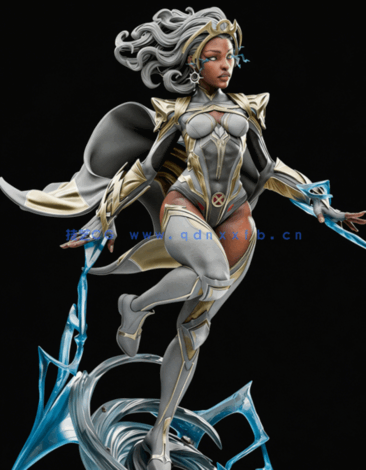 [3D打印人物] 暴风女经典造型Storm《X战警》漫威角色雕刻手办3D打印模型(图4)