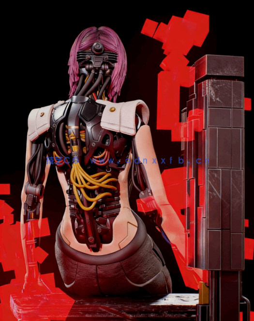 [3D打印人物] Songbird《赛博朋克2077 往日之影》游戏角色雕刻手办3D打印(图3)