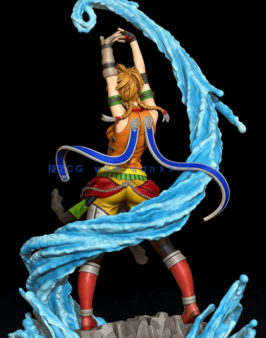 [3D打印人物] 莉库Rikku《最终幻想X》游戏角色雕刻手办3D打印模型(图2)